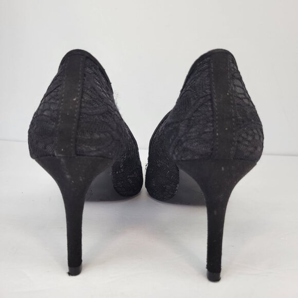 Kelly & Katie Misha Black Lace Pointed-Toe Heels Size 7.5 - Picture 5 of 12
